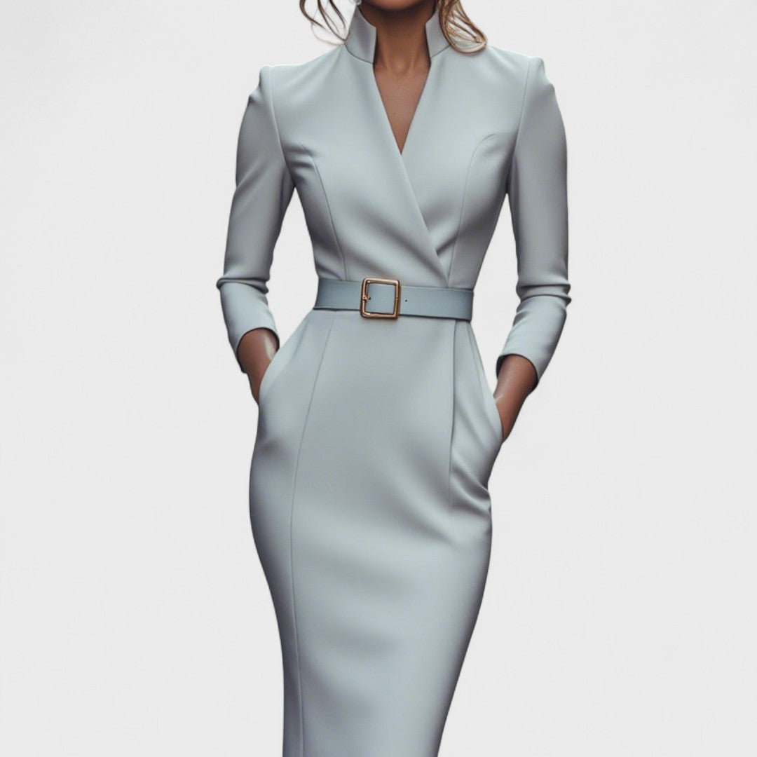 Adriana | Mandarin Luxe – Rochie maxi cu curea