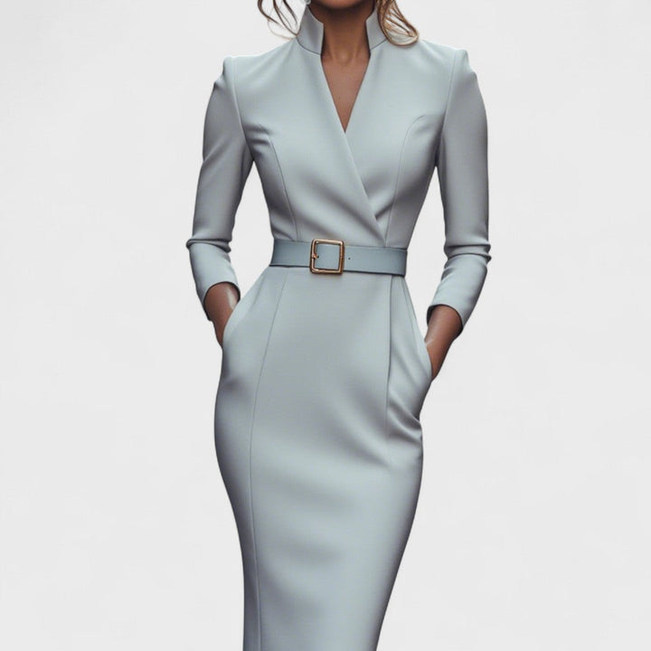 Adriana | Mandarin Luxe – Rochie maxi cu curea