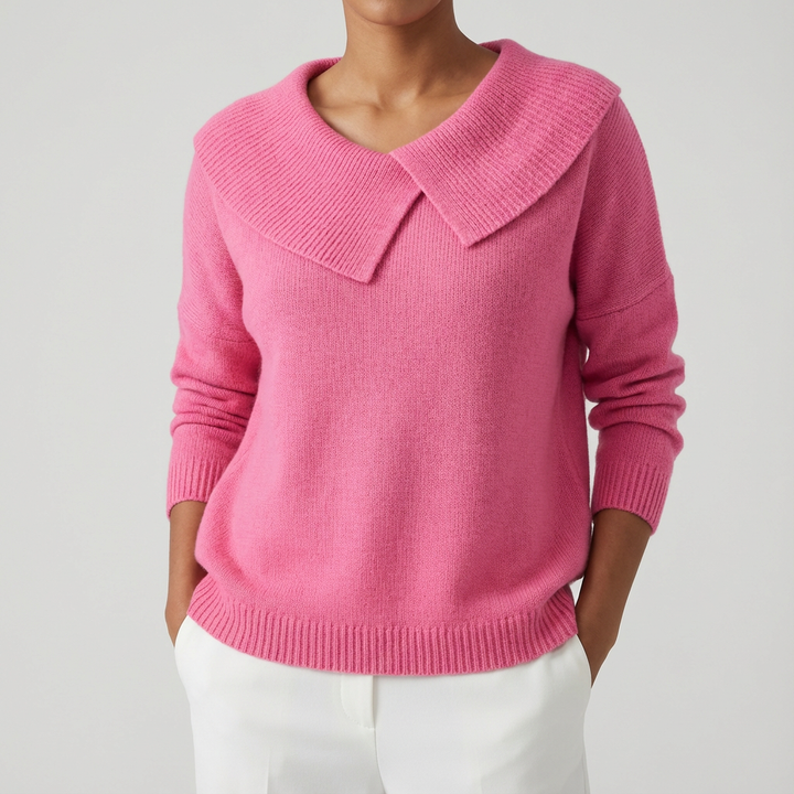 Pulover Călduros cu Guler Amplu