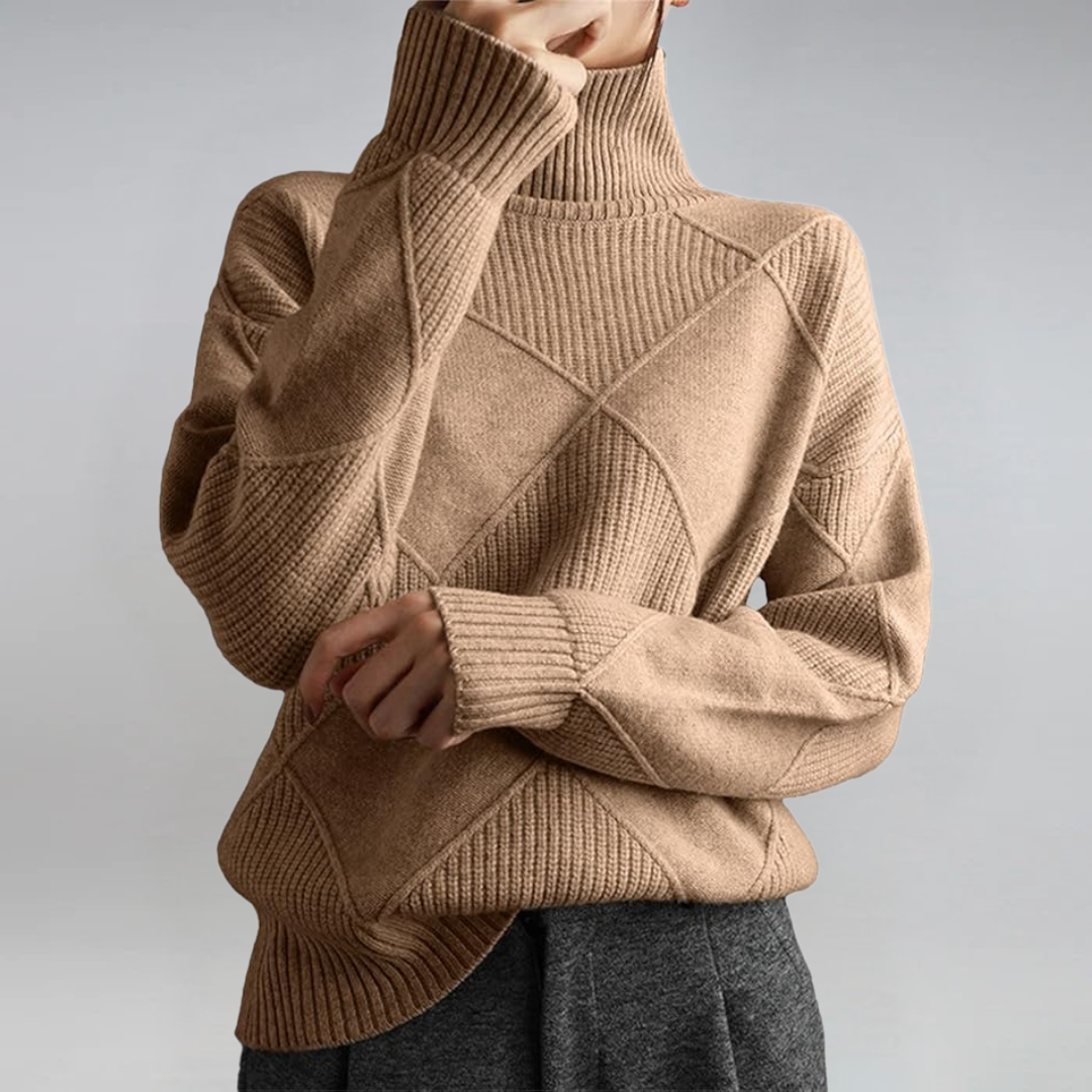 Anne | Pulover Luxe cu Guler Înalt