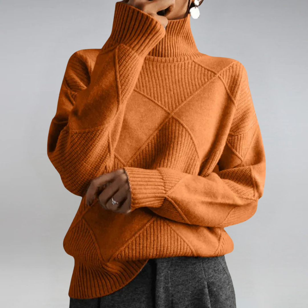 Anne | Pulover Luxe cu Guler Înalt