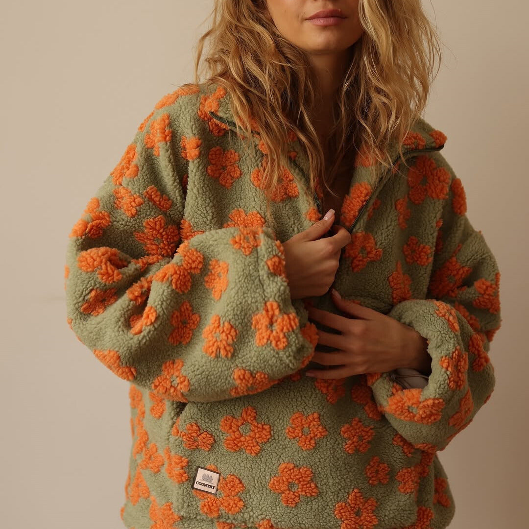 Carmen - Pulover cu imprimeu floral