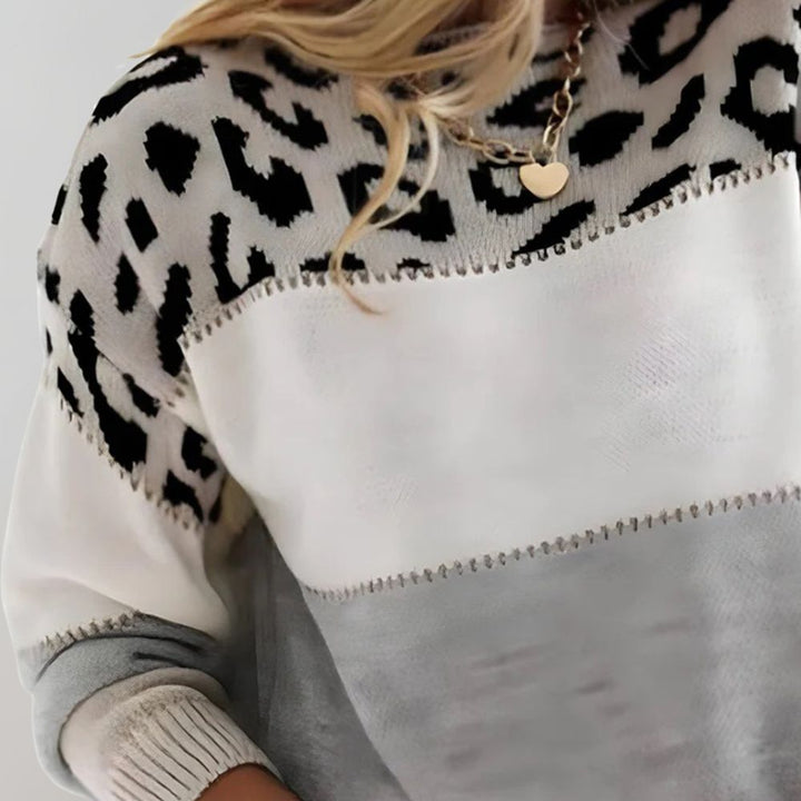 Camelia - Elegant leopard print sweater