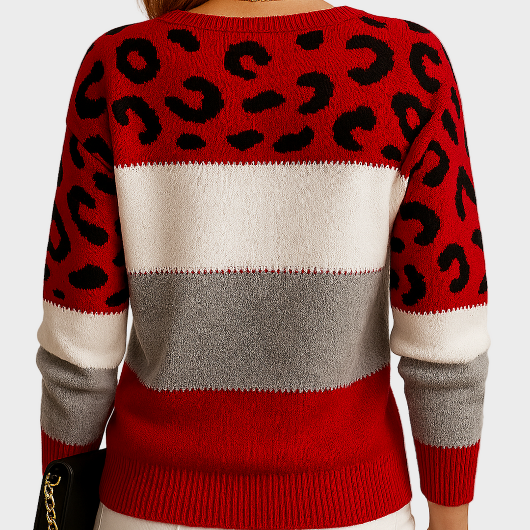 Camelia - Elegant leopard print sweater