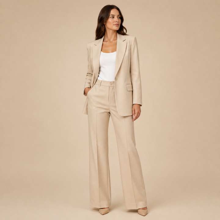 Vanessa™ | Compleu elegant cu pantaloni evazați