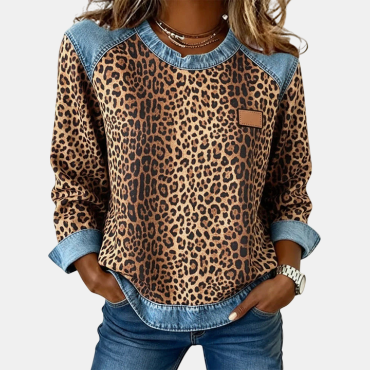 Loredana | Pulover Patchwork cu Model