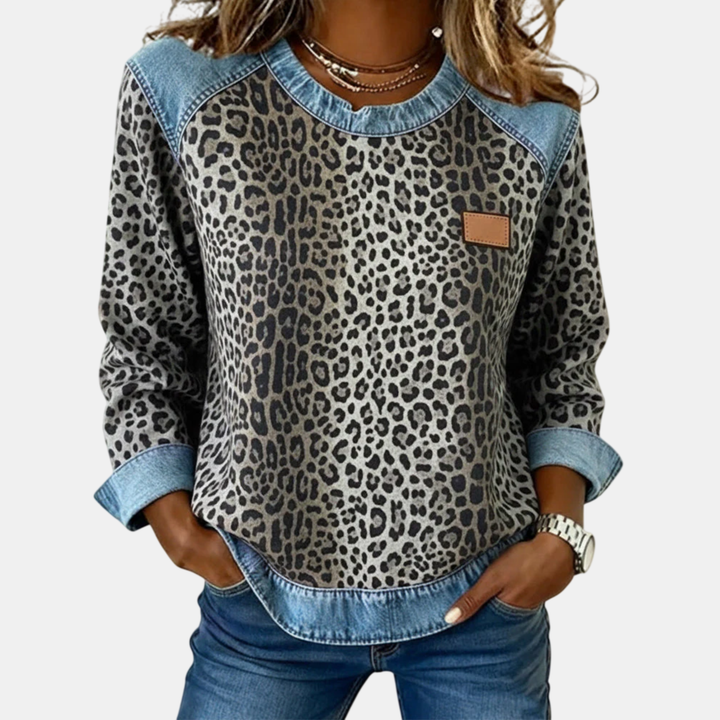 Loredana | Pulover Patchwork cu Model