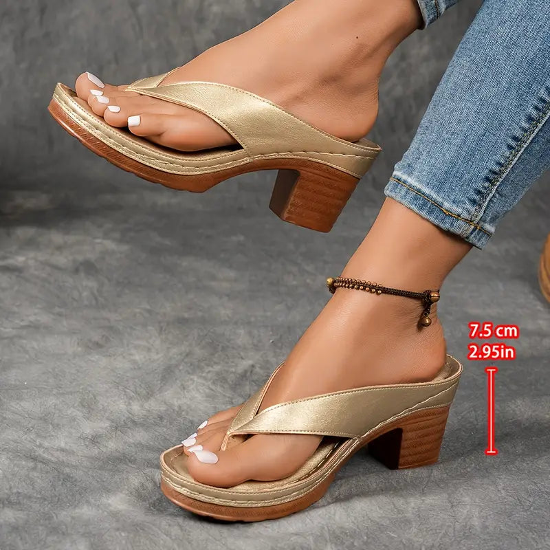 AURELIA | SANDALE ELEGANTE CU TOC ȘI SUPORT ERGONOMIC