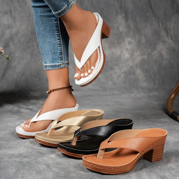 AURELIA | SANDALE ELEGANTE CU TOC ȘI SUPORT ERGONOMIC