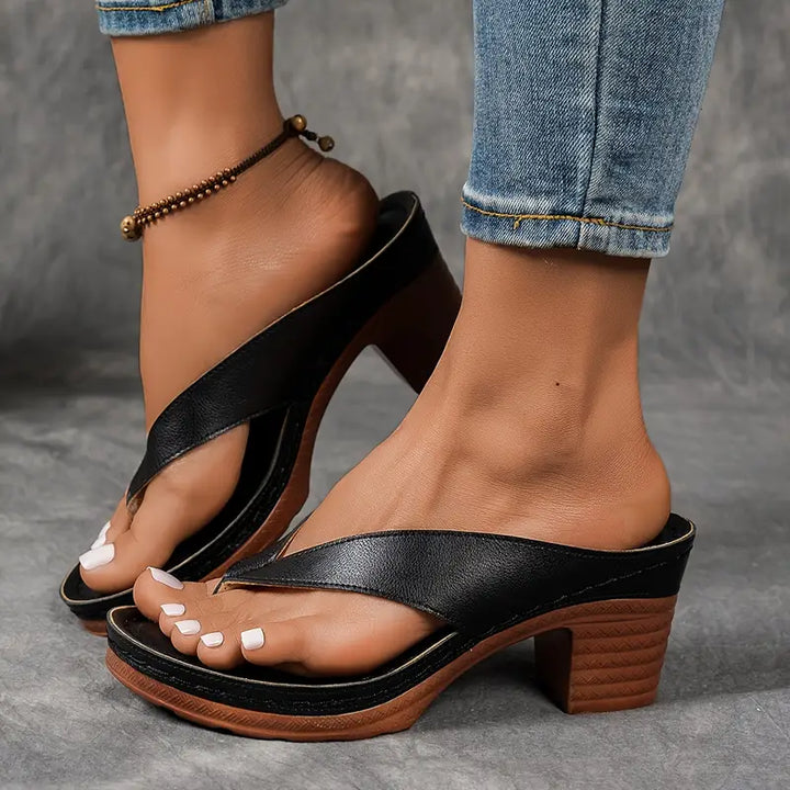 AURELIA | SANDALE ELEGANTE CU TOC ȘI SUPORT ERGONOMIC