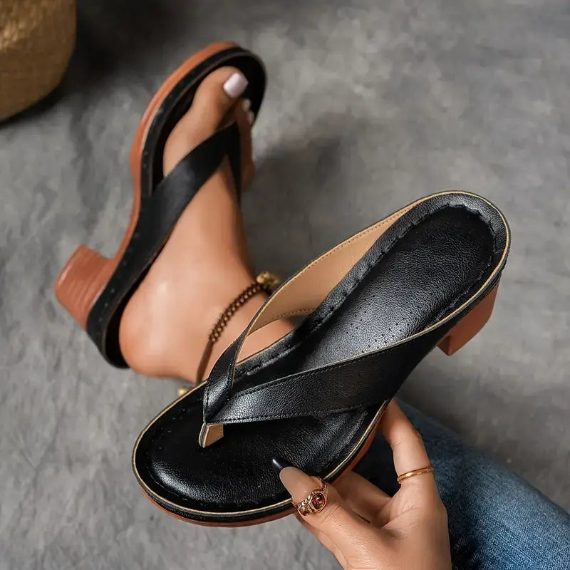 AURELIA | SANDALE ELEGANTE CU TOC ȘI SUPORT ERGONOMIC
