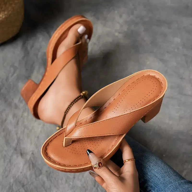 AURELIA | SANDALE ELEGANTE CU TOC ȘI SUPORT ERGONOMIC