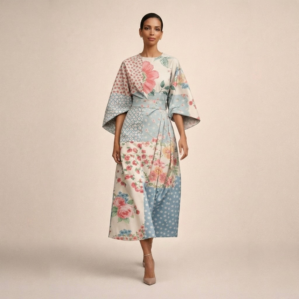 Ewa | Rochie Midi cu Flori