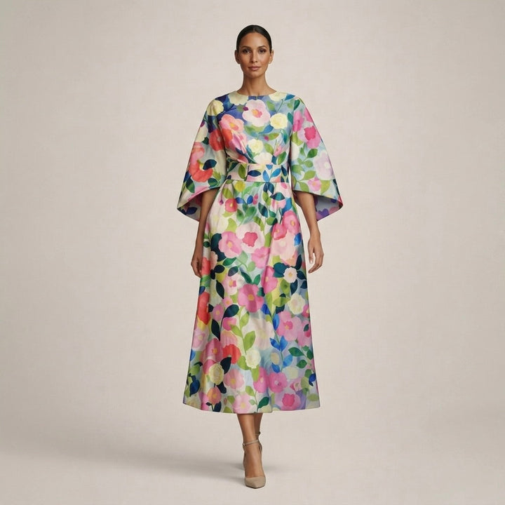 Ewa | Rochie Midi cu Flori