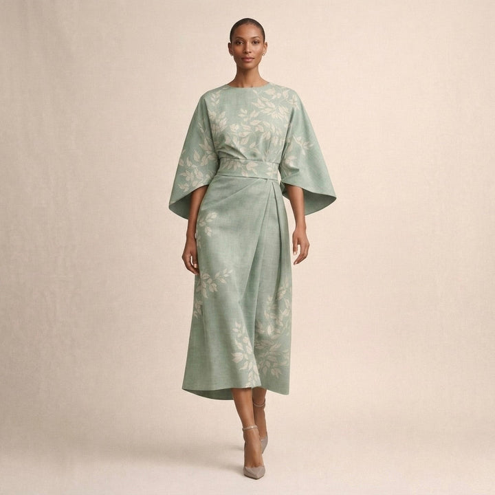 Ewa | Rochie Midi cu Flori
