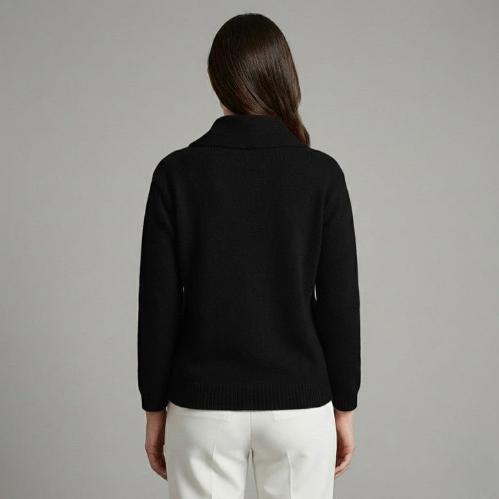 Pulover cu guler drapat