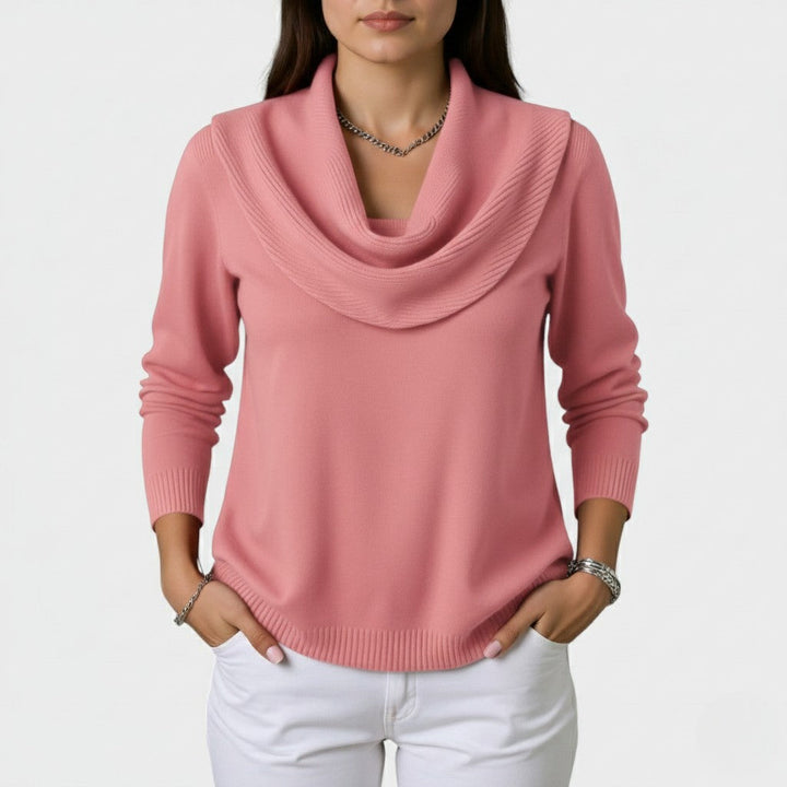 Pulover cu guler drapat