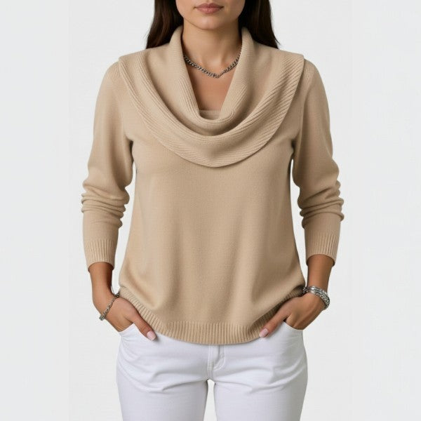 Pulover cu guler drapat