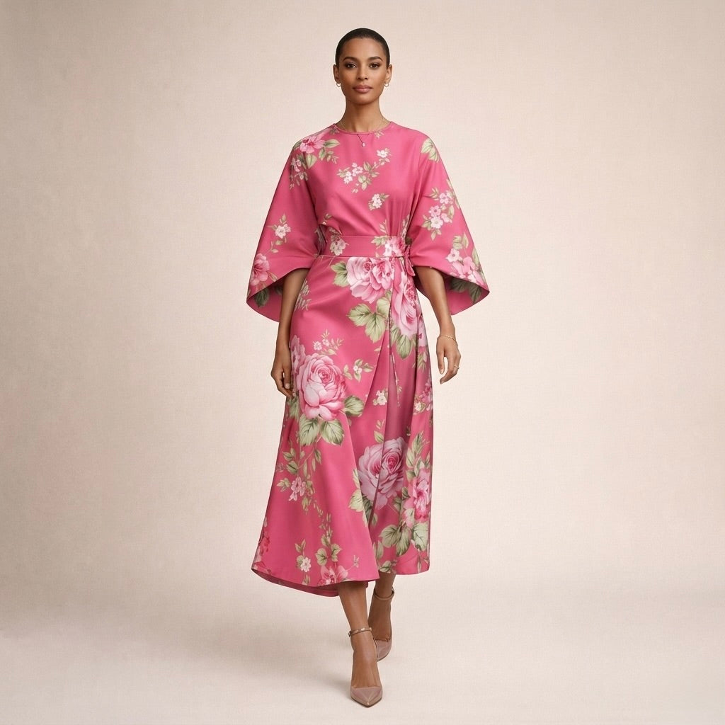 Ewa | Rochie Midi cu Flori