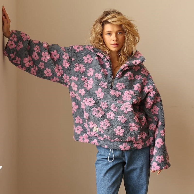 Carmen - Pulover cu imprimeu floral
