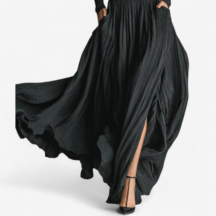 Paula | Rochie maxi cu talie înaltă