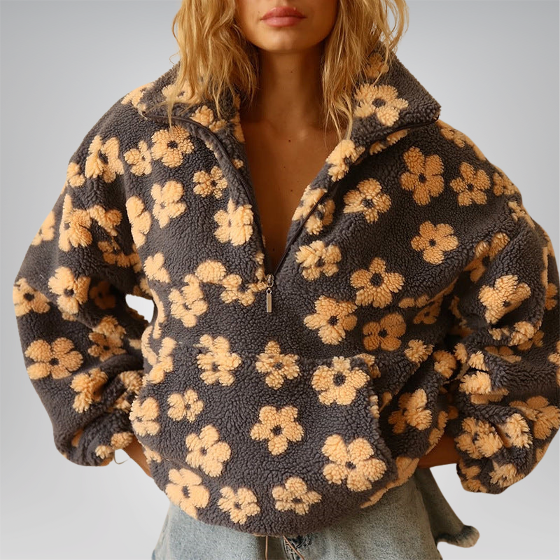 Carmen - Pulover cu imprimeu floral