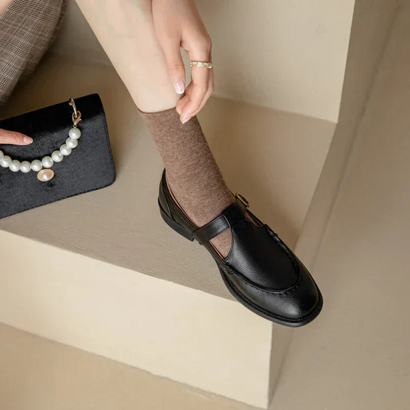 Andreea | Pantofi din Piele cu Stil Retro