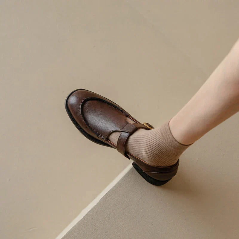 Andreea | Pantofi din Piele cu Stil Retro