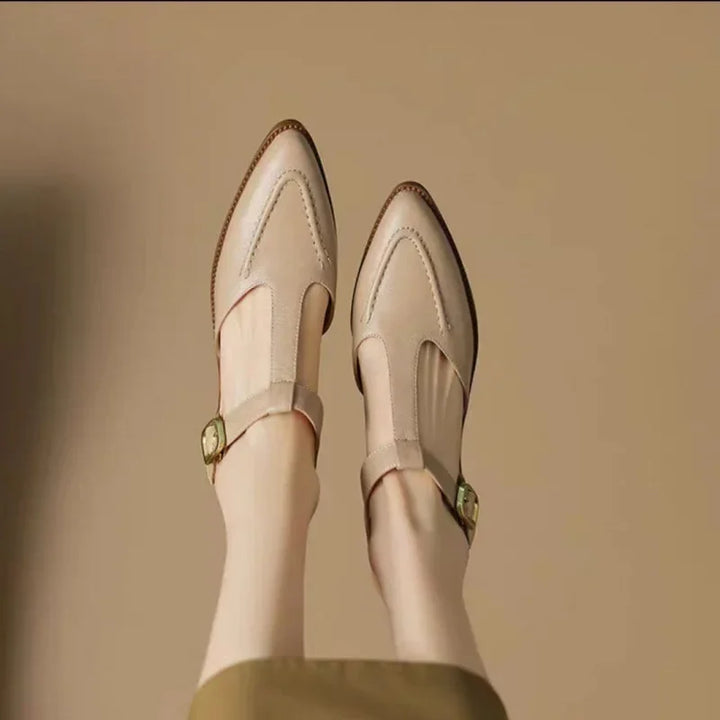 Elena | Pantofi din Piele Clasici cu Cataramă