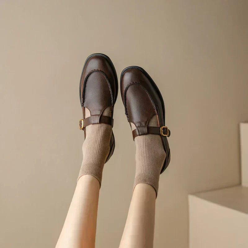 Andreea | Pantofi din Piele cu Stil Retro