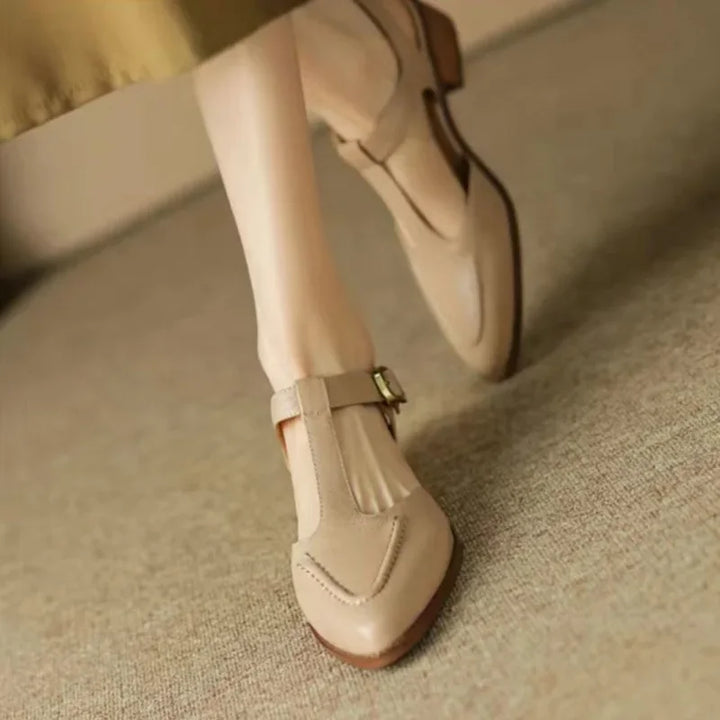Elena | Pantofi din Piele Clasici cu Cataramă