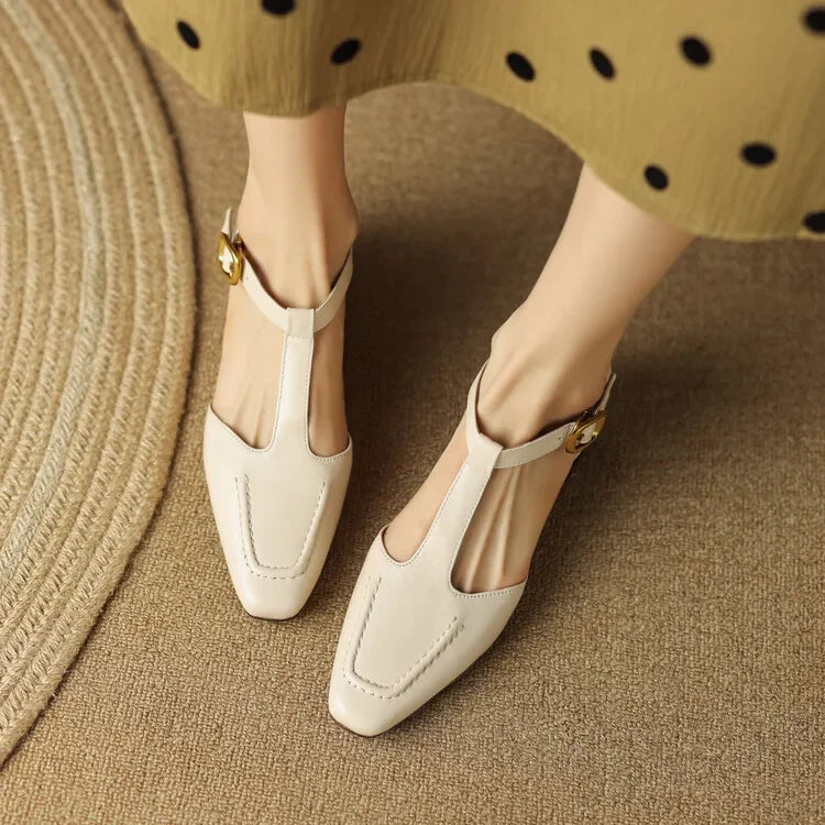 Irina | Pantofi din Piele Vintage