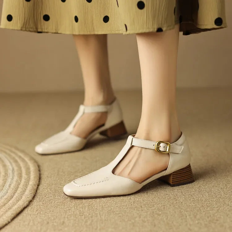 Irina | Pantofi din Piele Vintage
