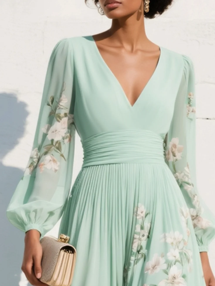 AMIRA | ROCHIE MIDI DIN CHIFFON MENTĂ