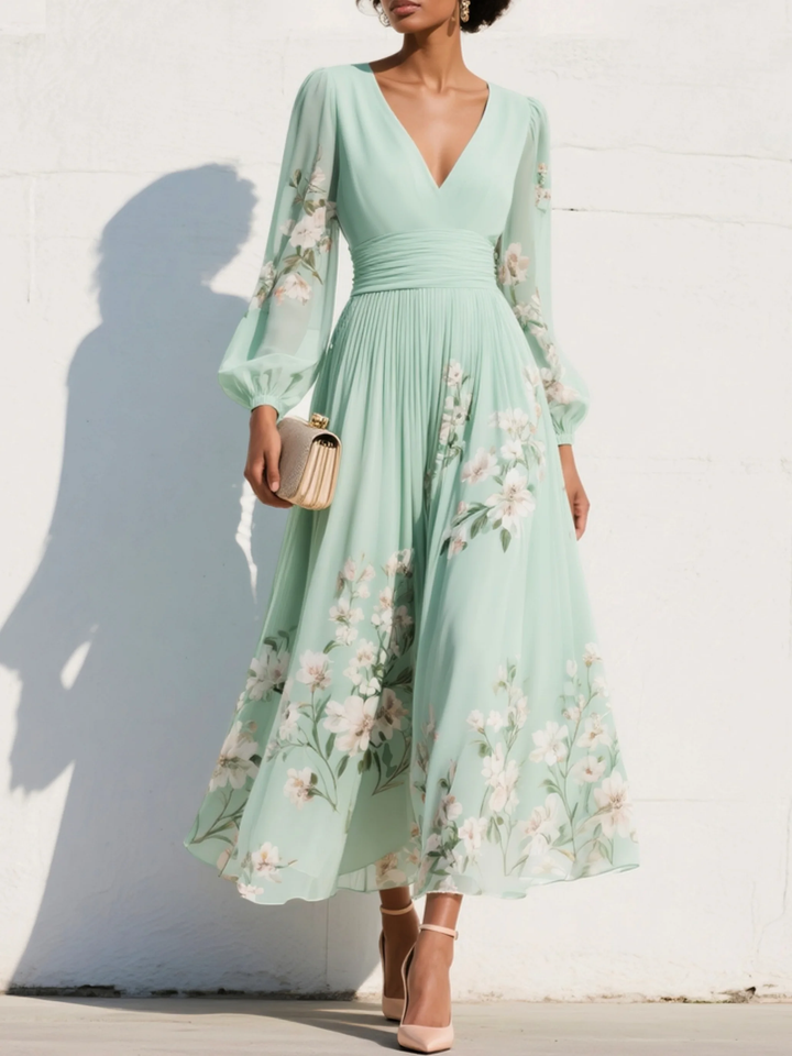 AMIRA | ROCHIE MIDI DIN CHIFFON MENTĂ