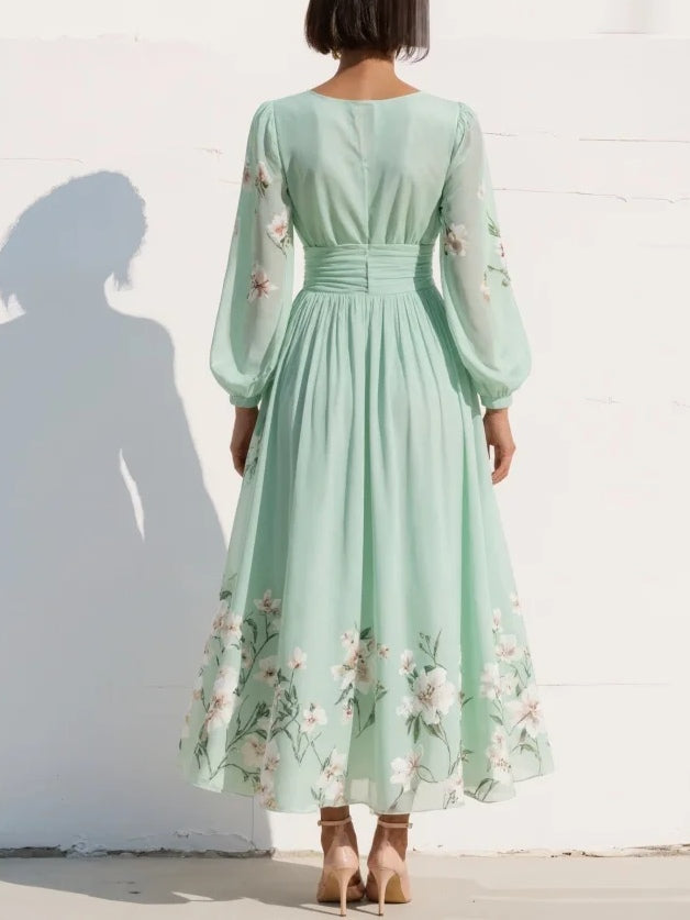 AMIRA | ROCHIE MIDI DIN CHIFFON MENTĂ