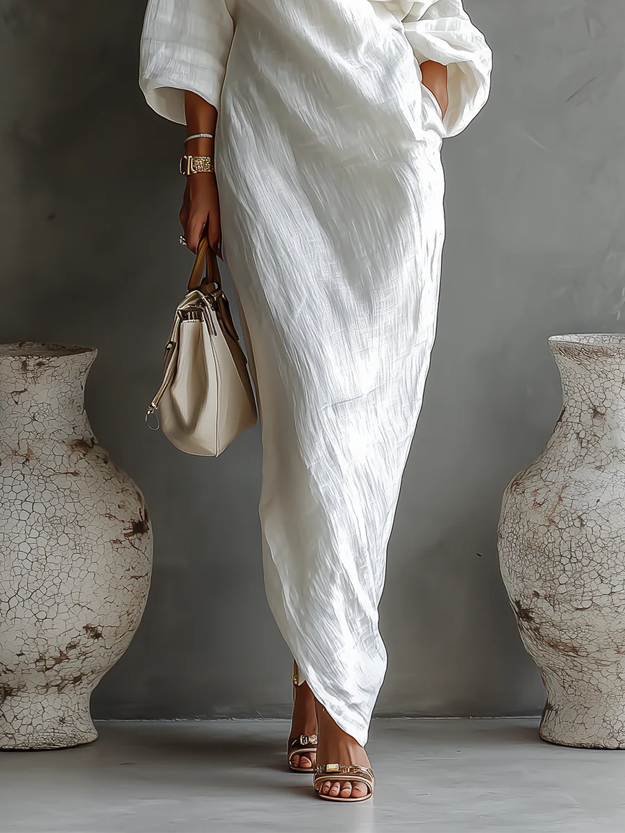 Loredana | Elegant and flowy one-shoulder maxi dress