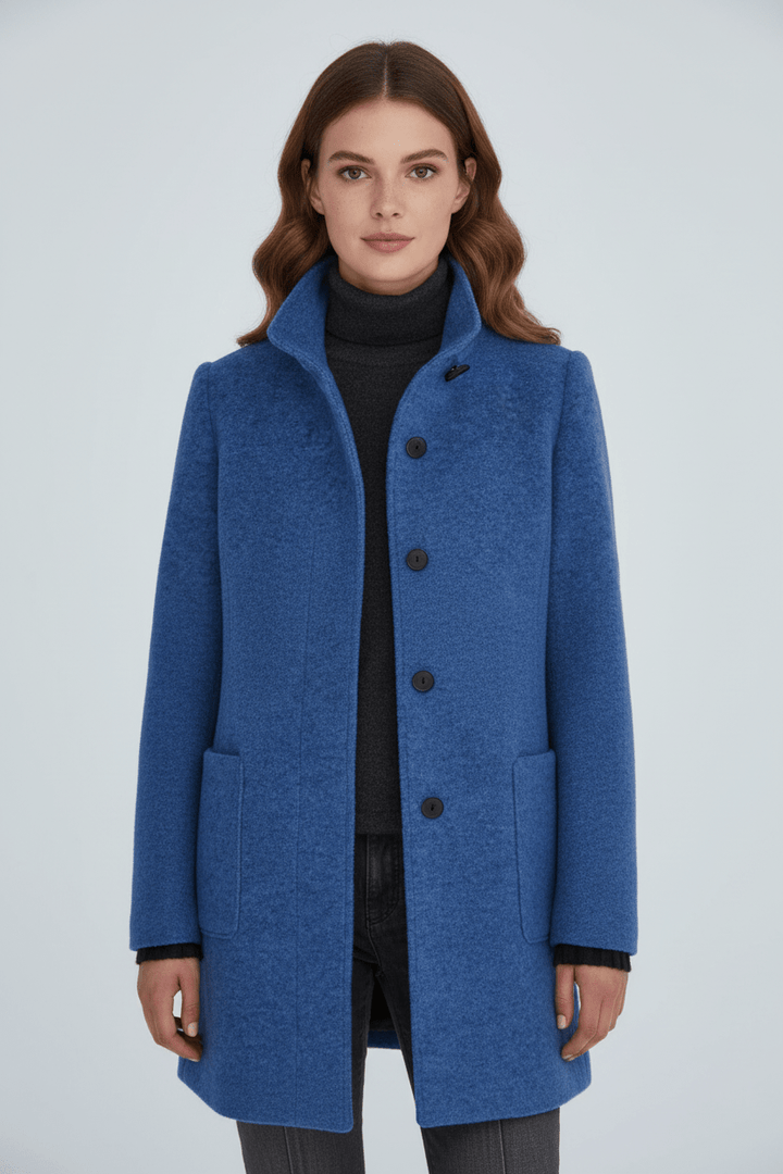 Anastasia - Coat with stand-up collar and pockets
