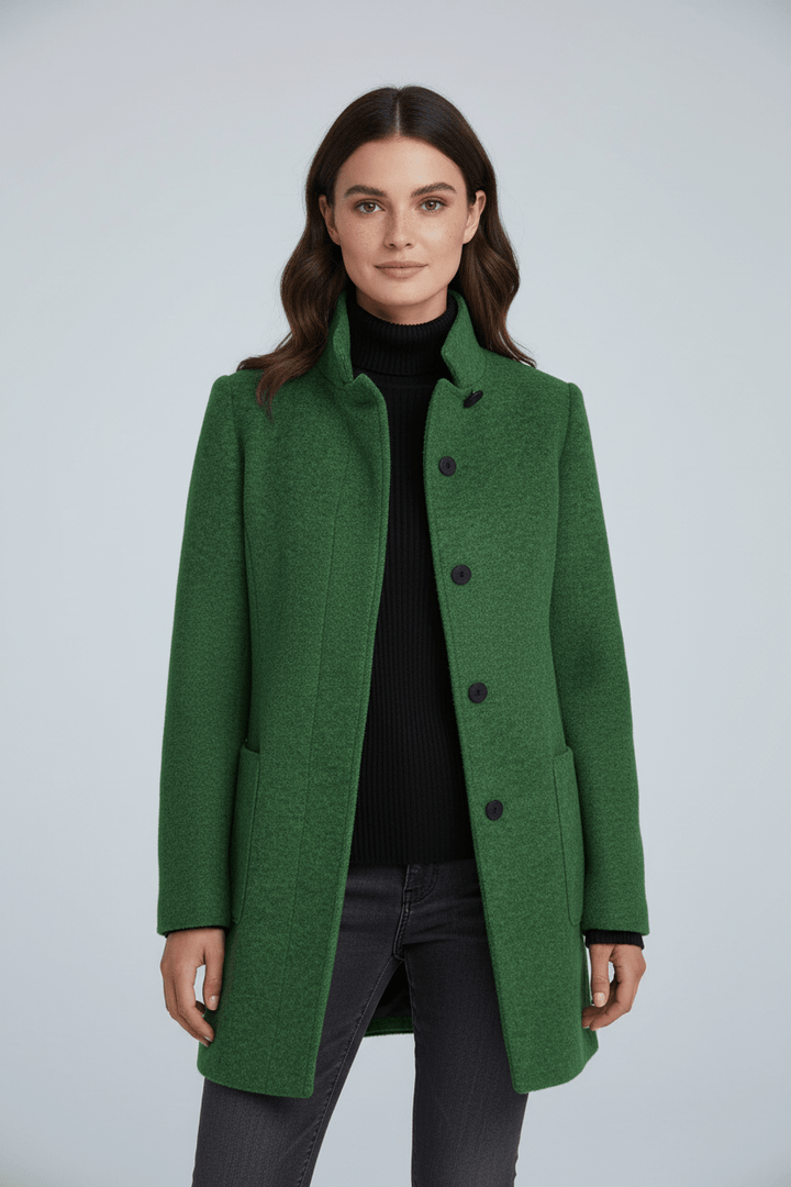 Anastasia - Coat with stand-up collar and pockets