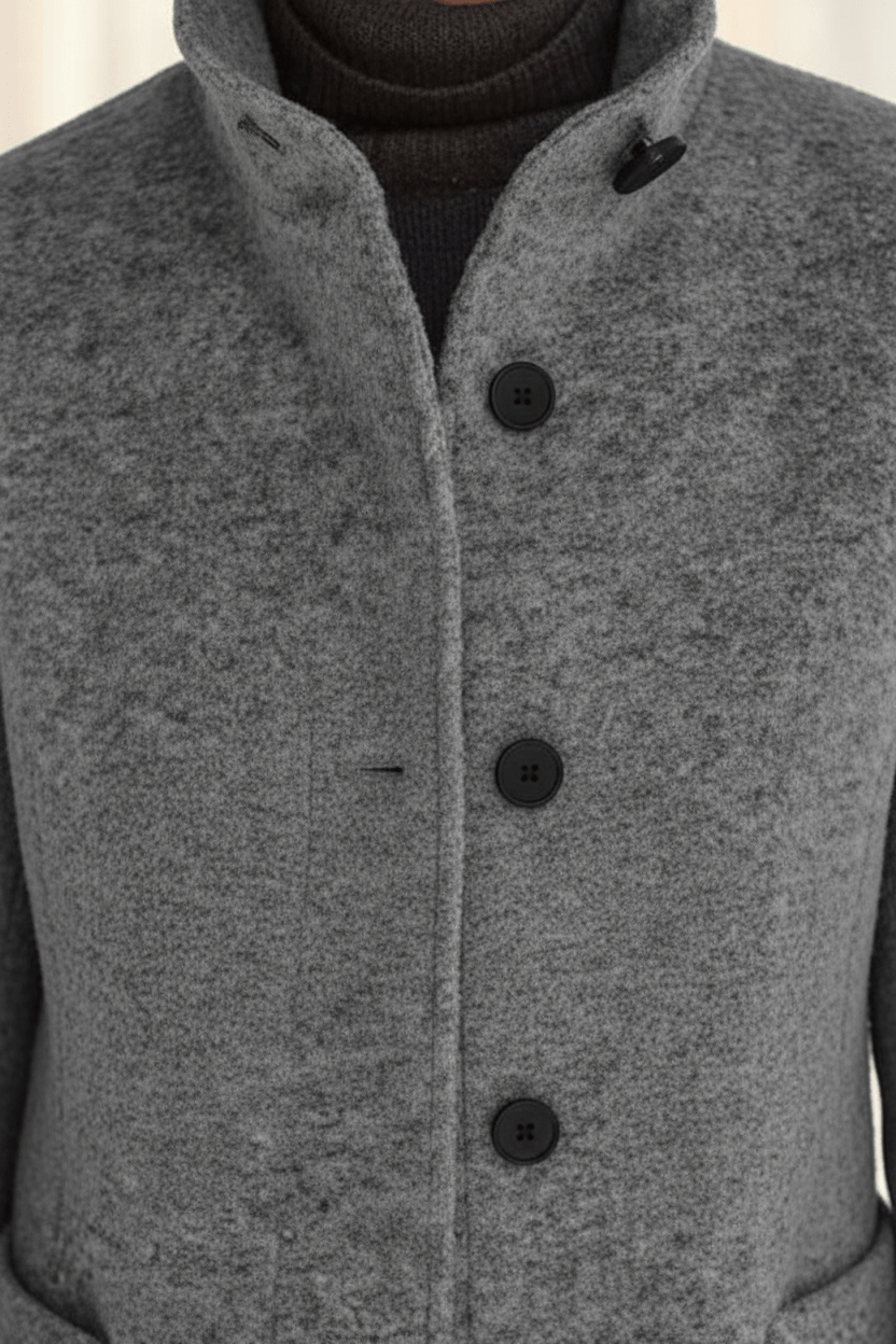 Anastasia - Coat with stand-up collar and pockets