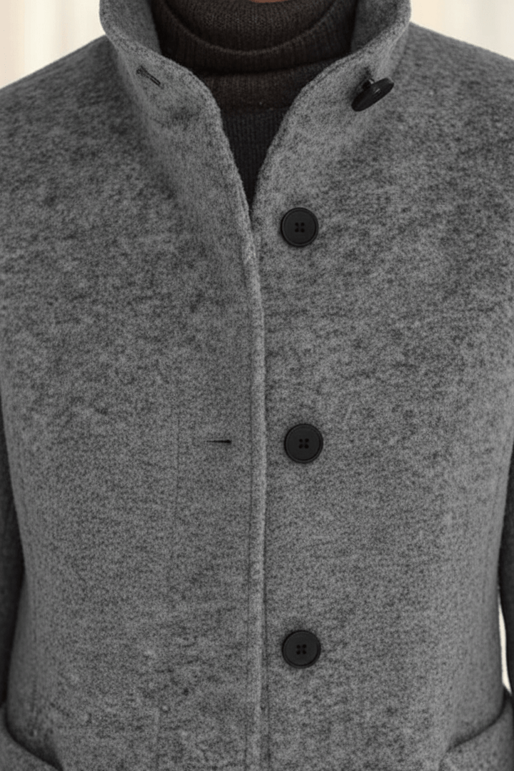 Anastasia - Coat with stand-up collar and pockets