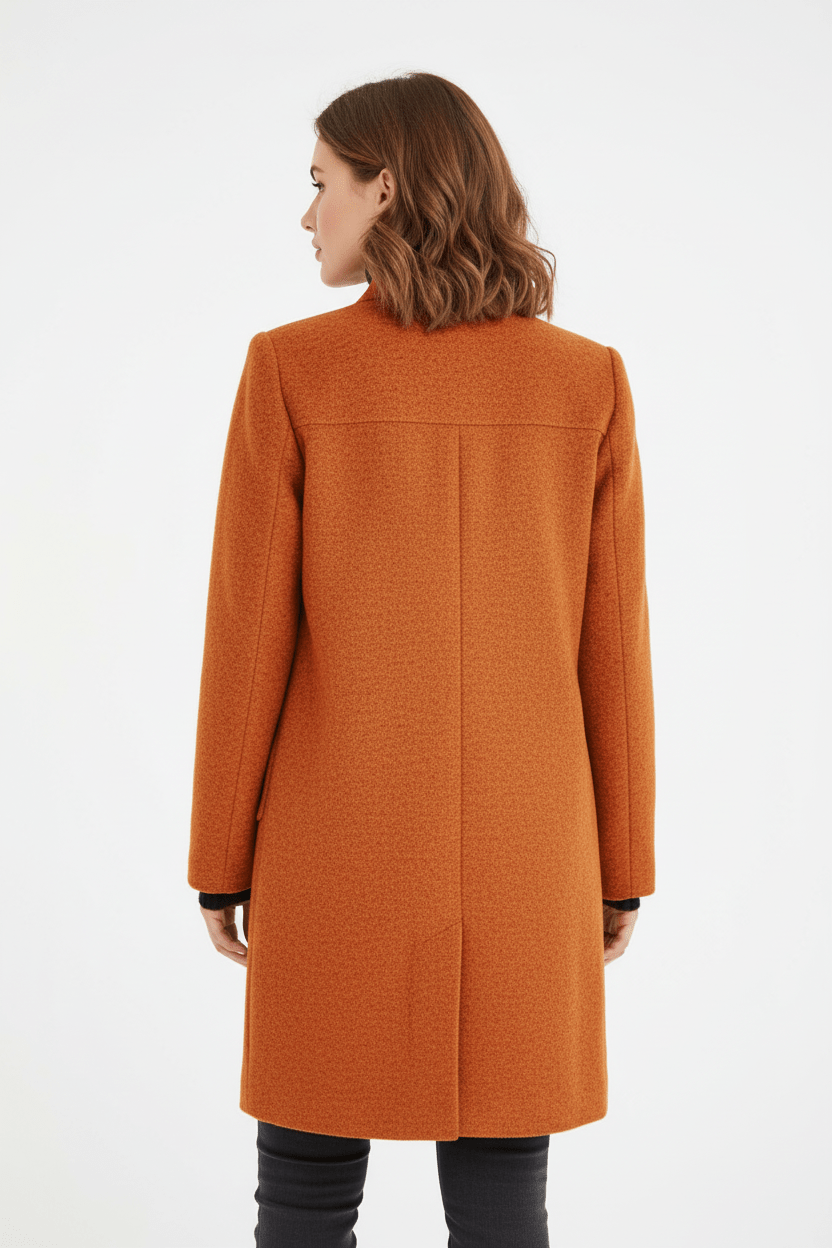 Anastasia - Coat with stand-up collar and pockets