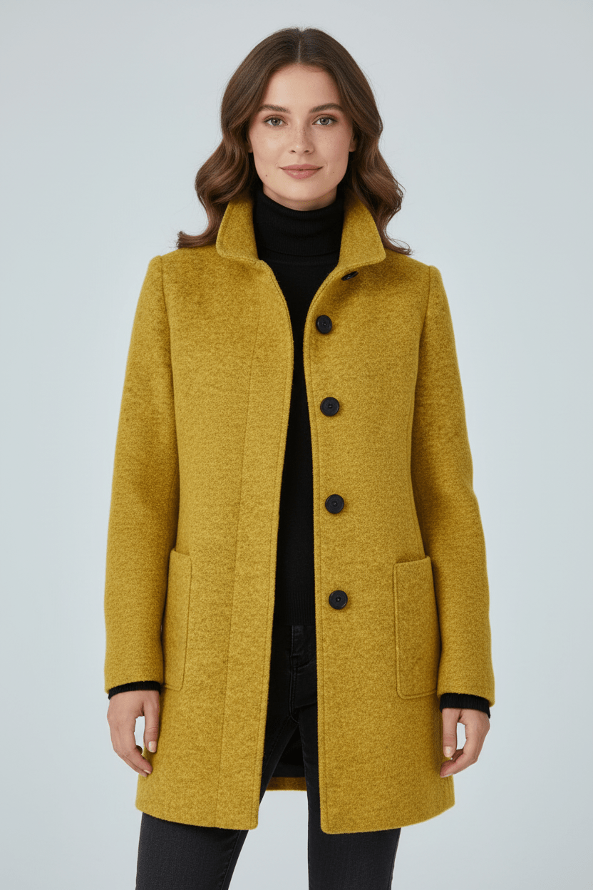 Anastasia - Coat with stand-up collar and pockets