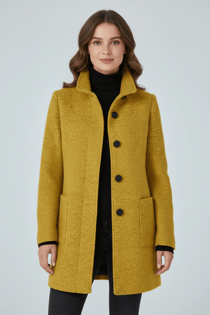 Anastasia - Coat with stand-up collar and pockets