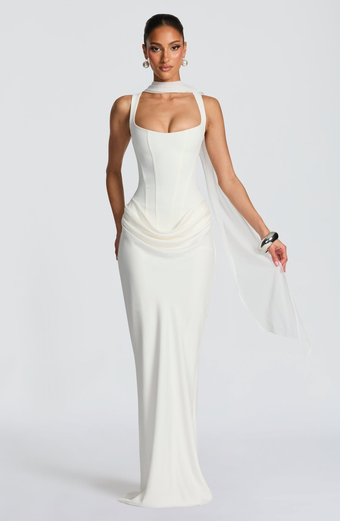 Adelina | Rochie maxi cu decolteu pătrat