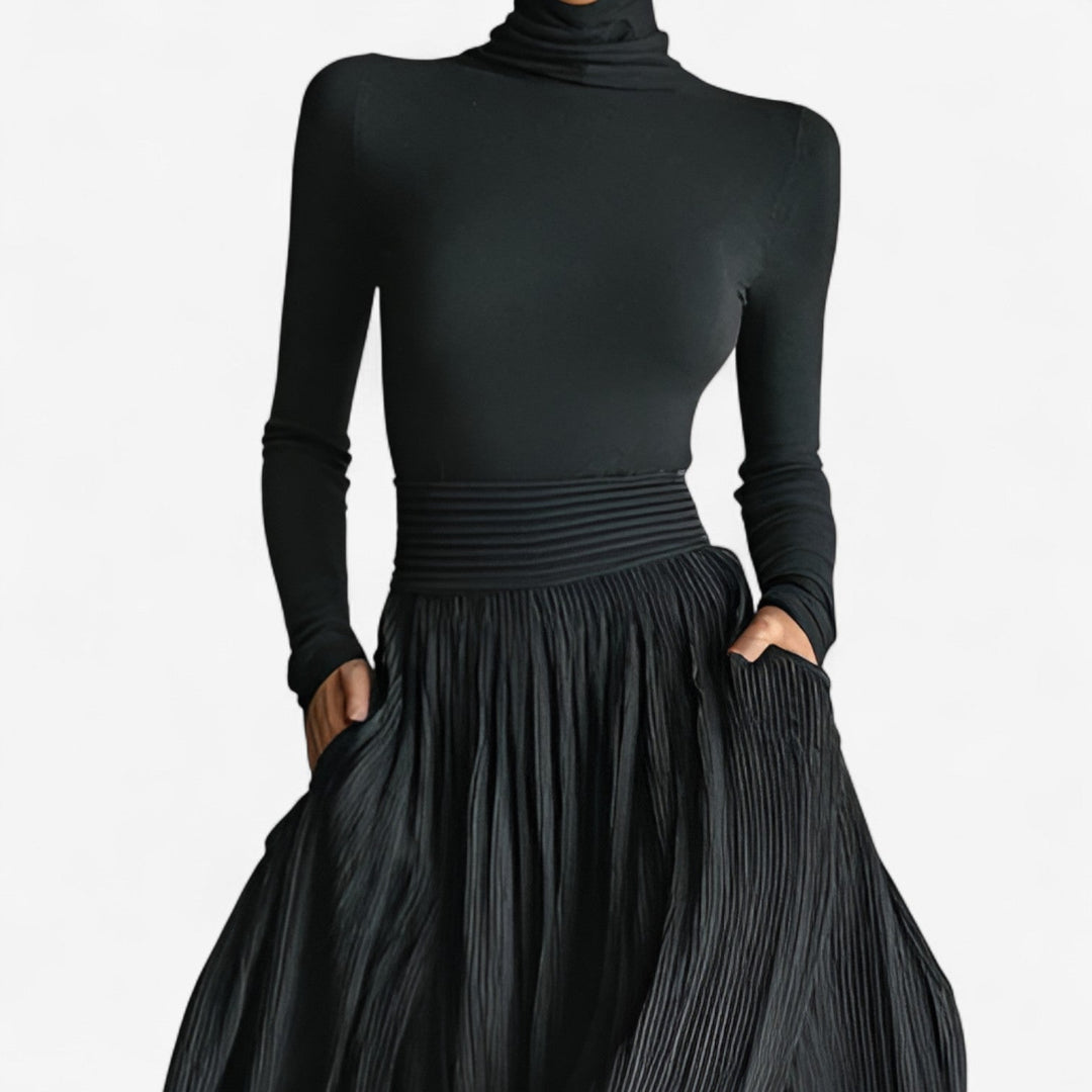 Paula | Rochie maxi cu talie înaltă