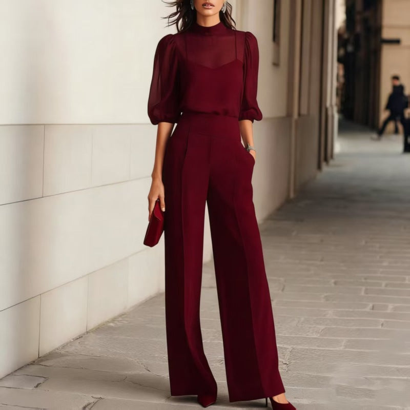 EMMA | COMPLEU EXCLUSIVIST DIN 3 PIESE CU DETALII TRANSPARENTE