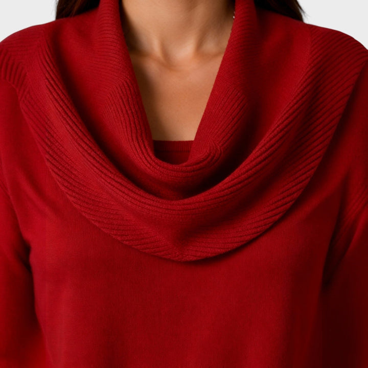 Pulover cu guler drapat