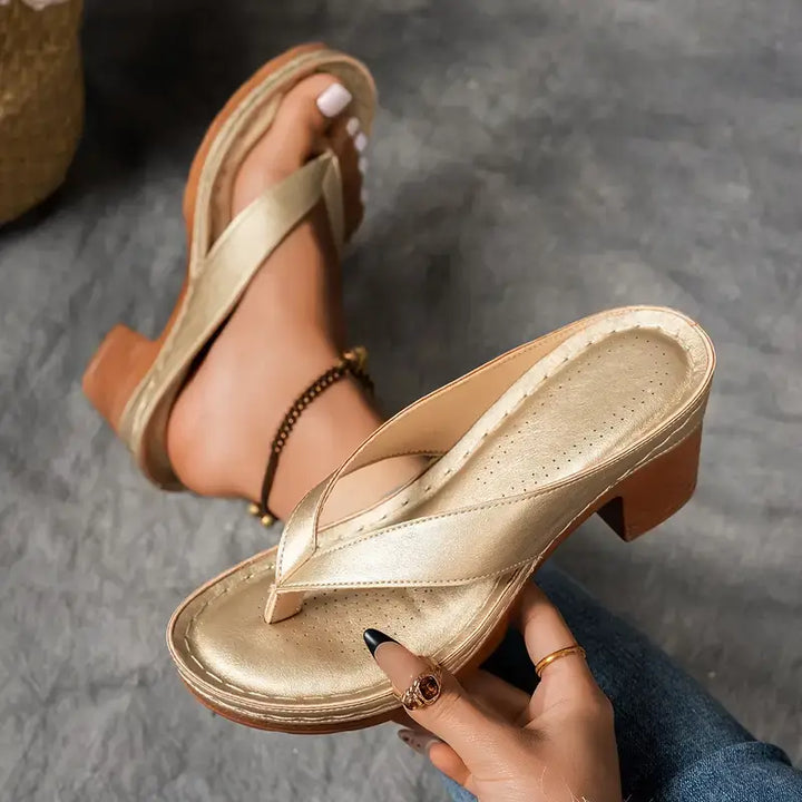AURELIA | SANDALE ELEGANTE CU TOC ȘI SUPORT ERGONOMIC