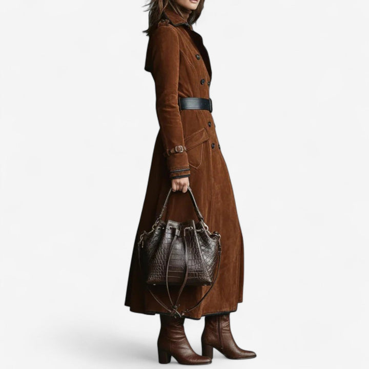 Andreea | Trench din piele întoarsă